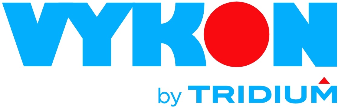 A logo of Vykon